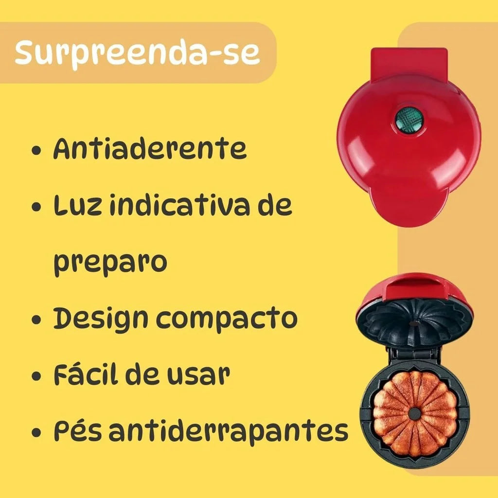 Máquina de Fazer Mini Bolos Antiaderente