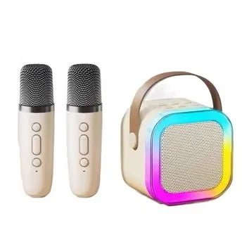Caixa de Som e Karaokê com 2 Microfones Bluetooth
