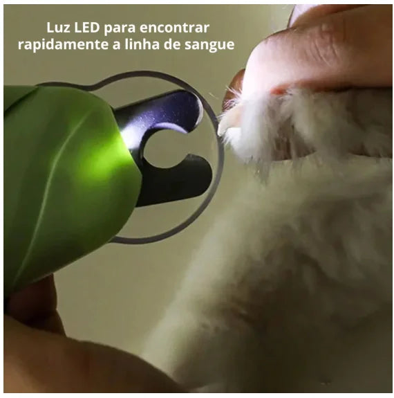 Cortador de Unhas Profissional com Luz LED para Pets