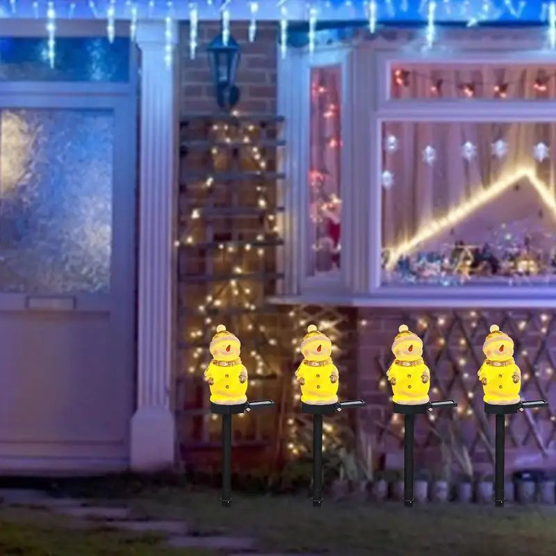 Luminária Solar Boneco de Neve