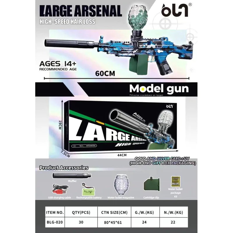 Lançador Automático de Bolinhas de Gel - Blaster Gel BLG-020