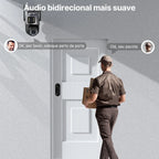Câmera de Segurança Externa Dupla Lente à Prova d’Água