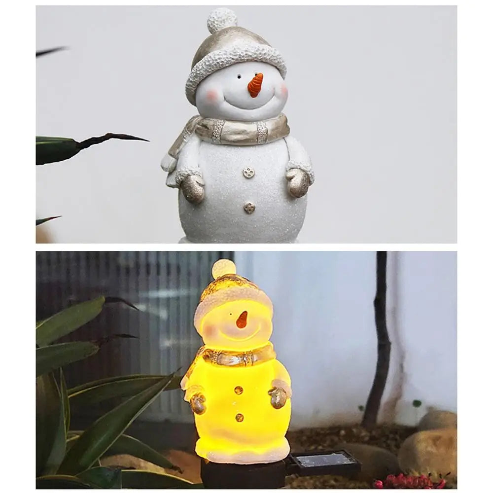 Luminária Solar Boneco de Neve