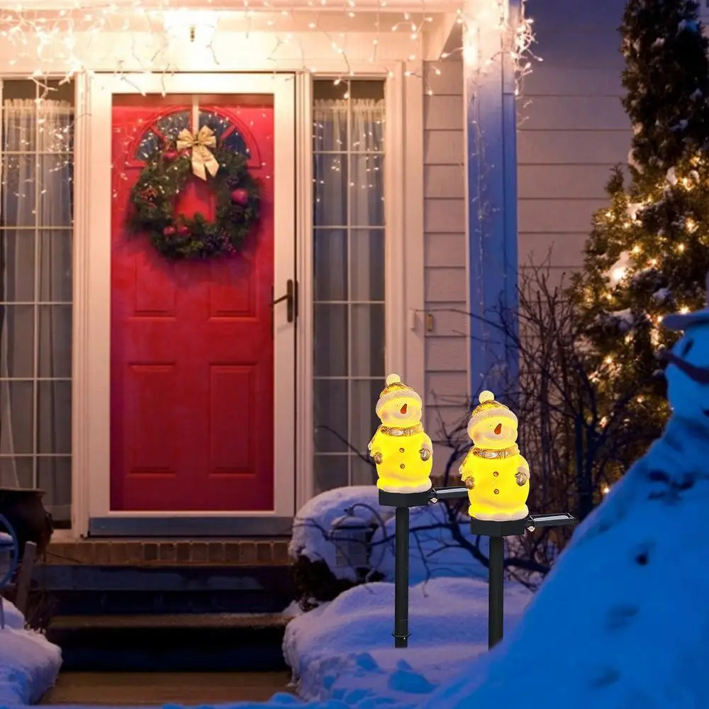 Luminária Solar Boneco de Neve