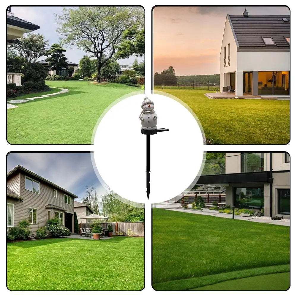 Luminária Solar Boneco de Neve