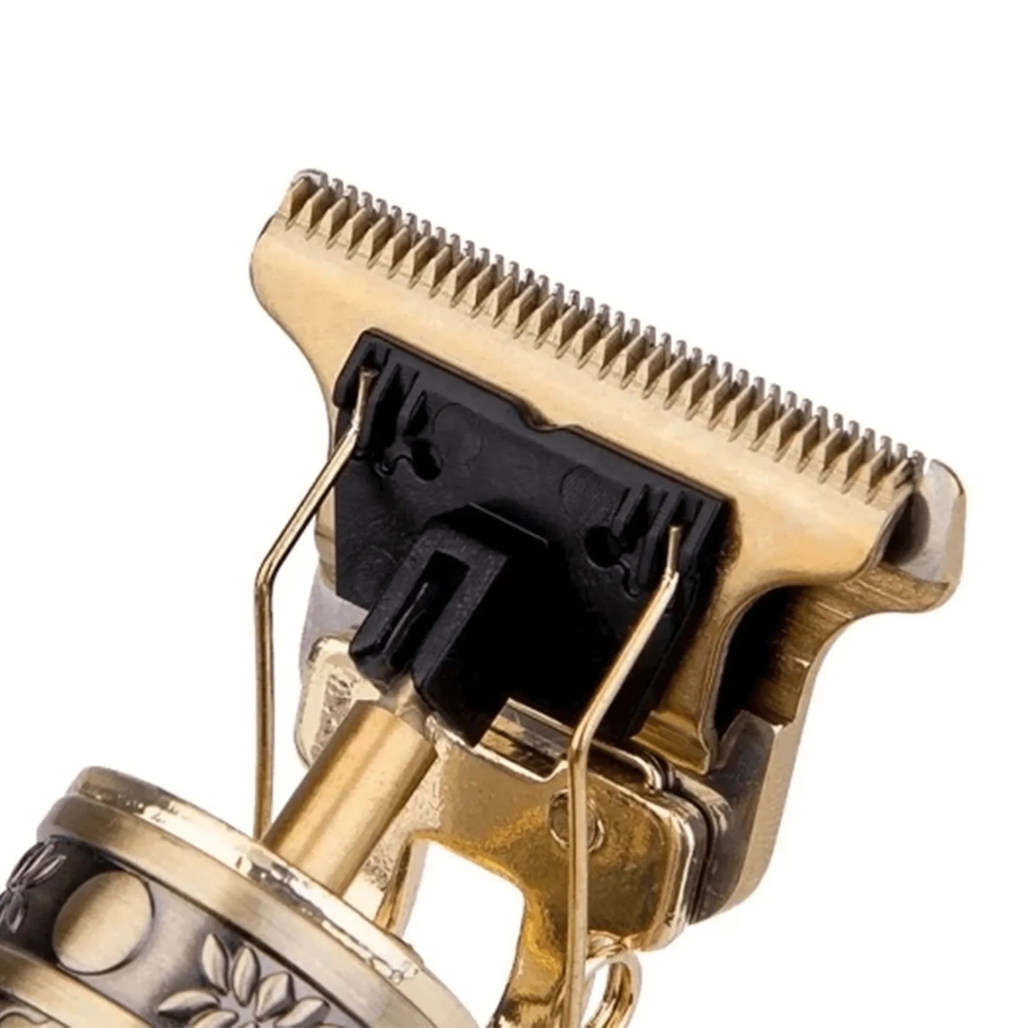 Máquina de cortar cabelo, modelo dragão dourado, com lâmina de aço inoxidável para acabamento preciso