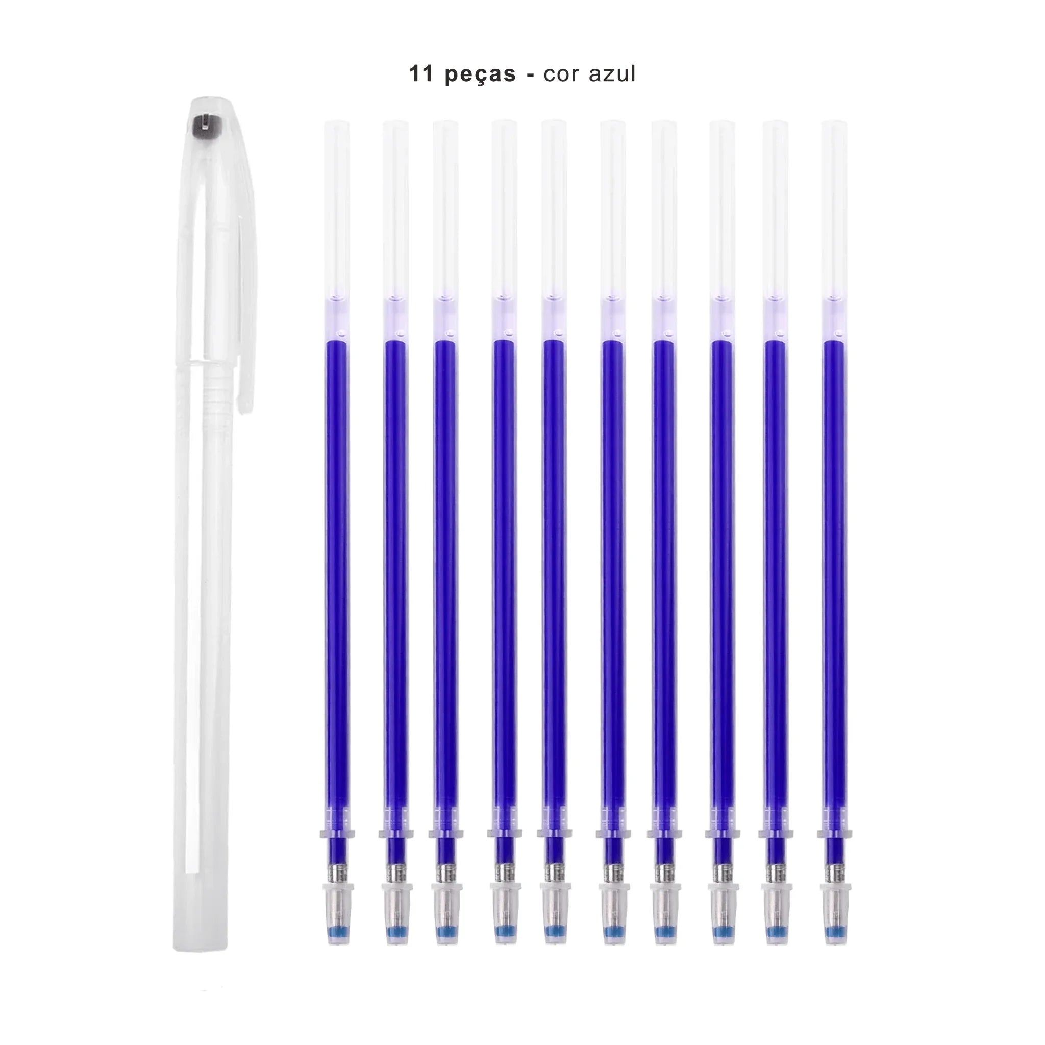 Caneta apagável azul com para marcação em tecido
