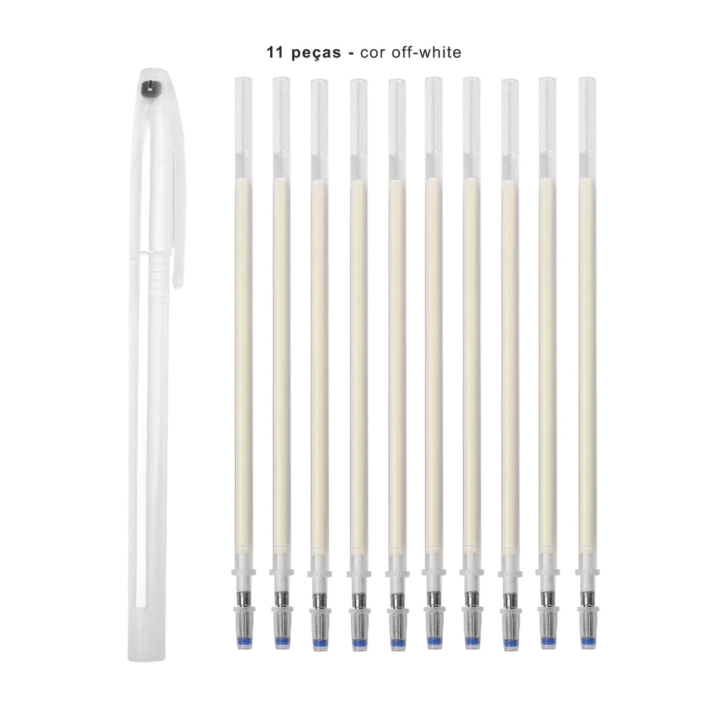 Caneta apagável off white para marcação em tecido