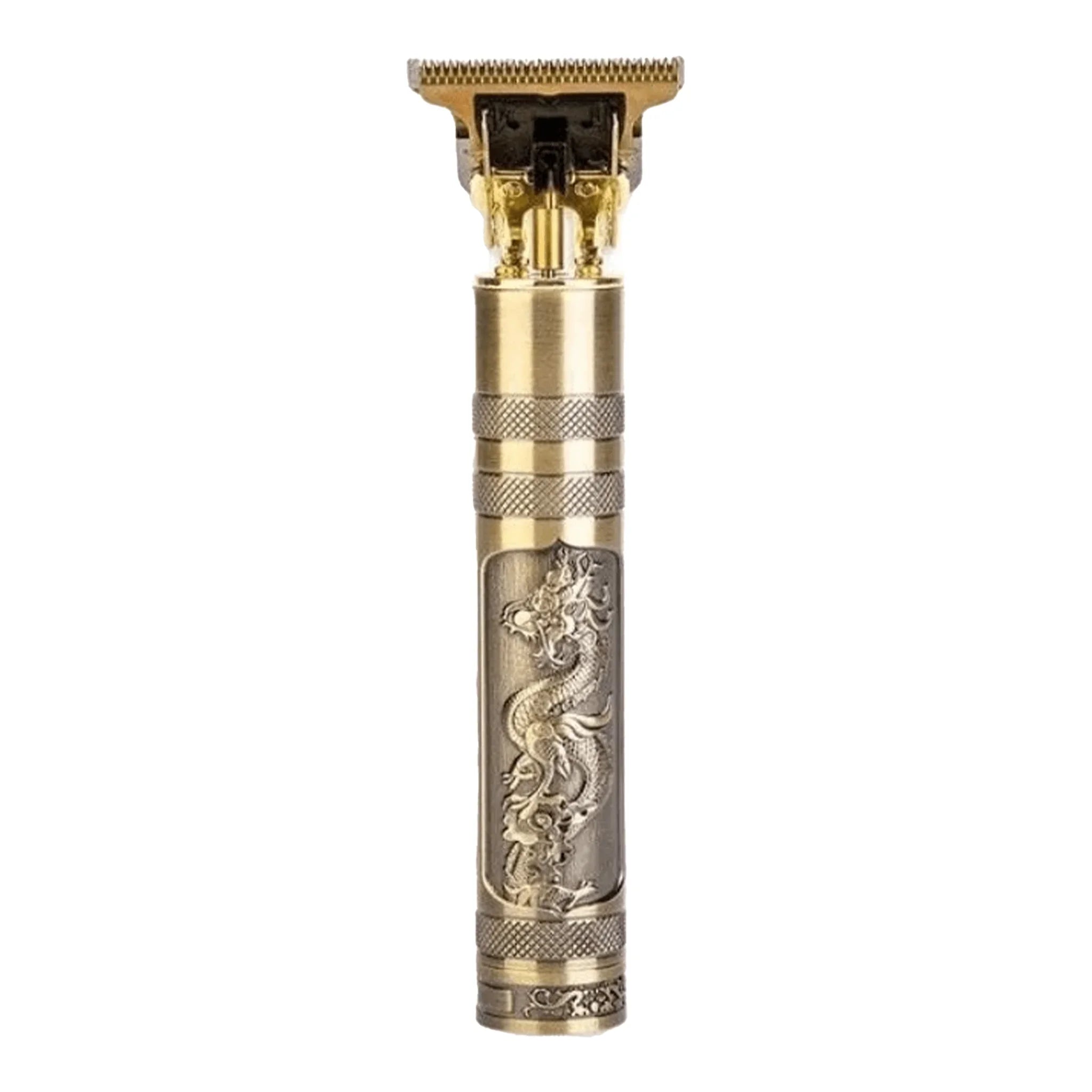 Barbeador elétrico, modelo dragão dourado, para cortes de cabelo e barba com design premium